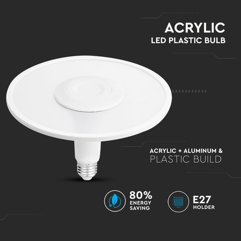 V-Tac UFO LED pære - 18W, Samsung LED chip, E27, 5 års garanti