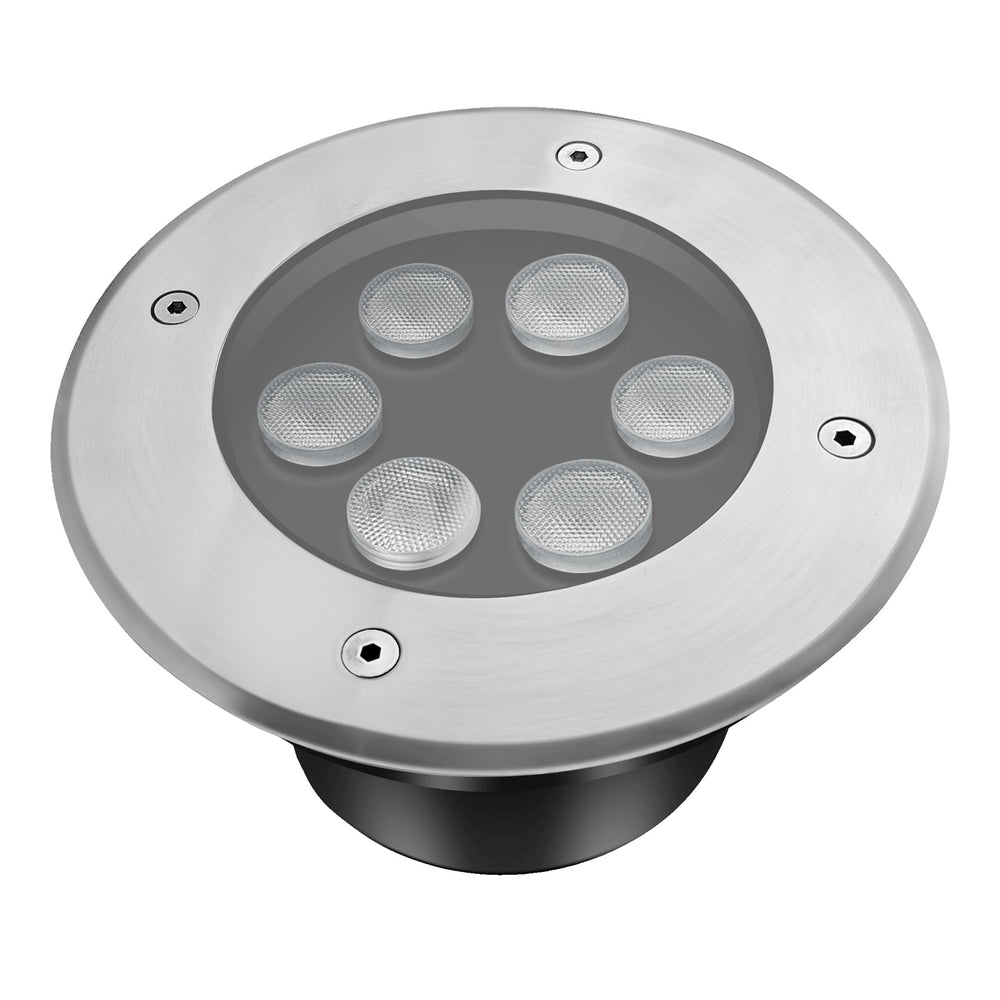 LEDlife nedgravningsspot - 6W, rund, rustfrit stål, 24V AC/DC, GU10, IP68, 480lm