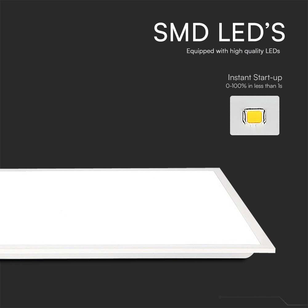 V-Tac 120x30 LED-panel - 40W, 4800lm, hvid ramme, 5 års garanti