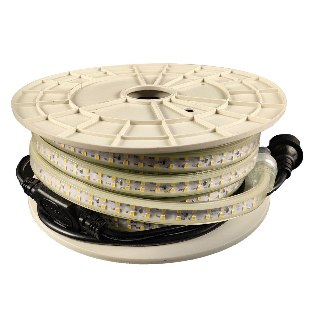 Selvlysende LED strip til arbejdslys 15m - IP67, 180 LED/m, 11W/m, 1000 lm/m, 4000K