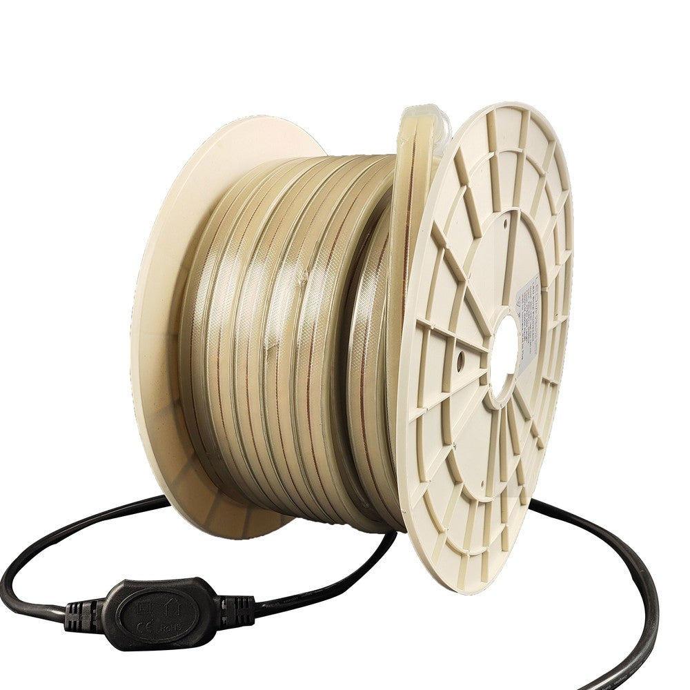 Selvlysende arbejdslys 25m 230V LED strip - IP67, 180 LED/m, 11W/m, 1000 lm/m, 4000K, 275W, 25000lm, RA80, IP67
