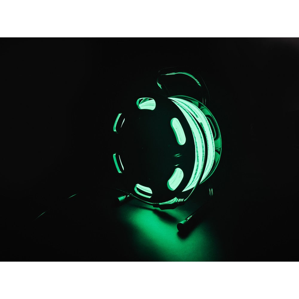 Selvlysende arbejdslys 25m 230V LED strip på tromle - IP67, 180 LED/m, 11W/m, 1000 lm/m, 4000K