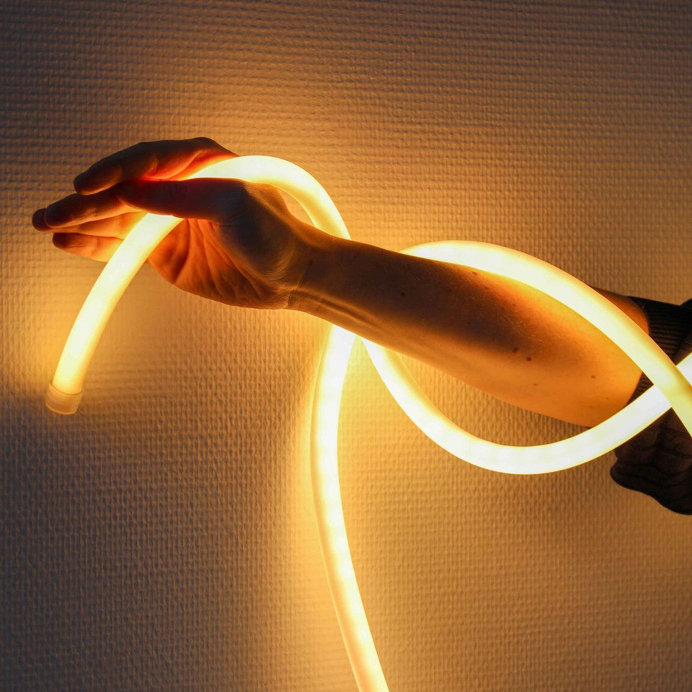 5m Varm Hvid D16 Neon Indretningssæt - 8W/m LED Strip, IP67