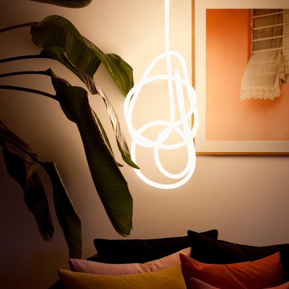 5m Varm Hvid D16 Neon Indretningssæt - 8W/m LED Strip, IP67