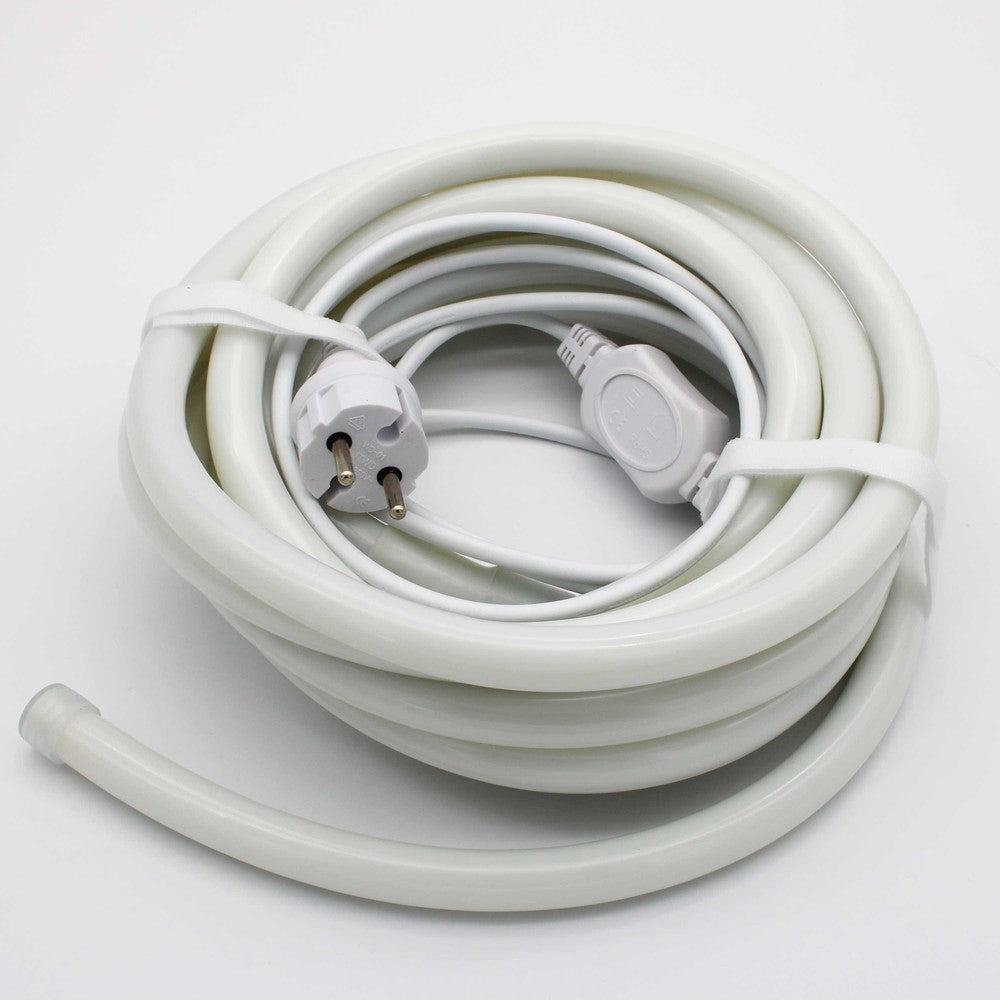 5m Varm Hvid D16 Neon Indretningssæt - 8W/m LED Strip, IP67