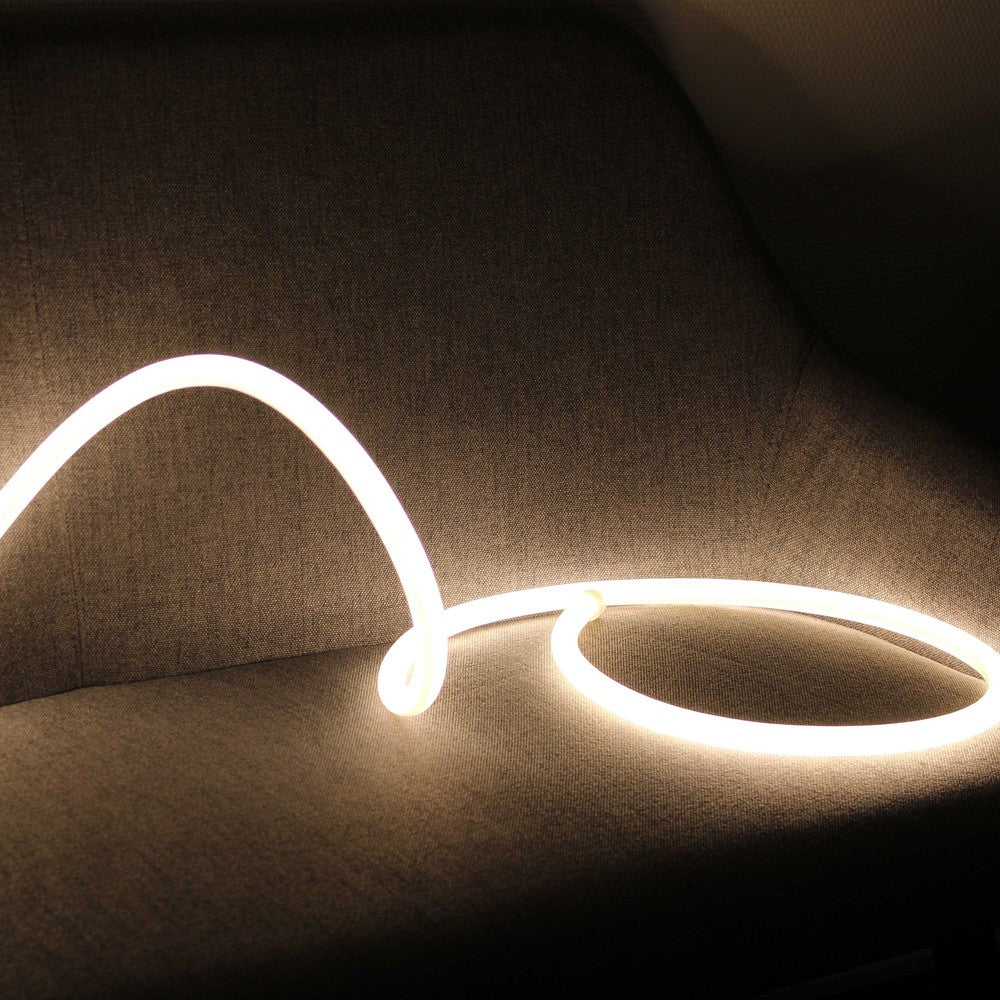5m Varm Hvid D16 Neon Indretningssæt - 8W/m LED Strip, IP67