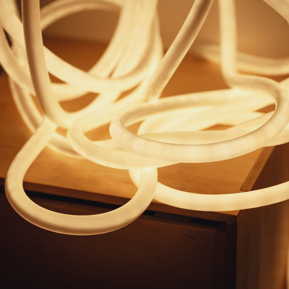 10m Neon sæt til Indretning - Varm hvid LED Strip, D16, 8W/m, 230V, 350lm/m, IP67