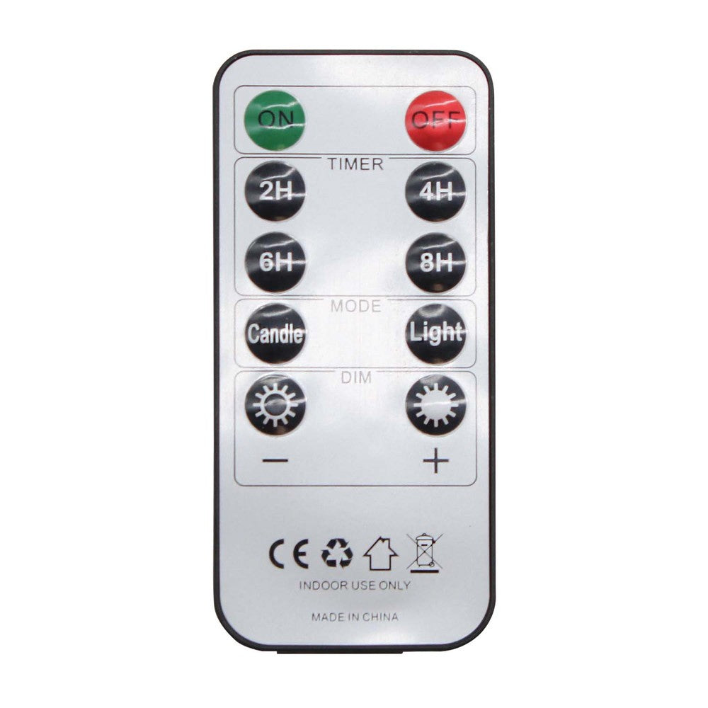 LED Bloklys med bevægelig flamme, hvid, 3 stk, Ø7,5cm, inkl. fjernbetjening og timer, 10/15/20cm høj, ægte stearin
