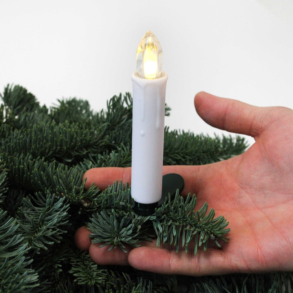 10-pak LED julelys med fjernbetjening og timerfunktion, trådløs og batteridrevet