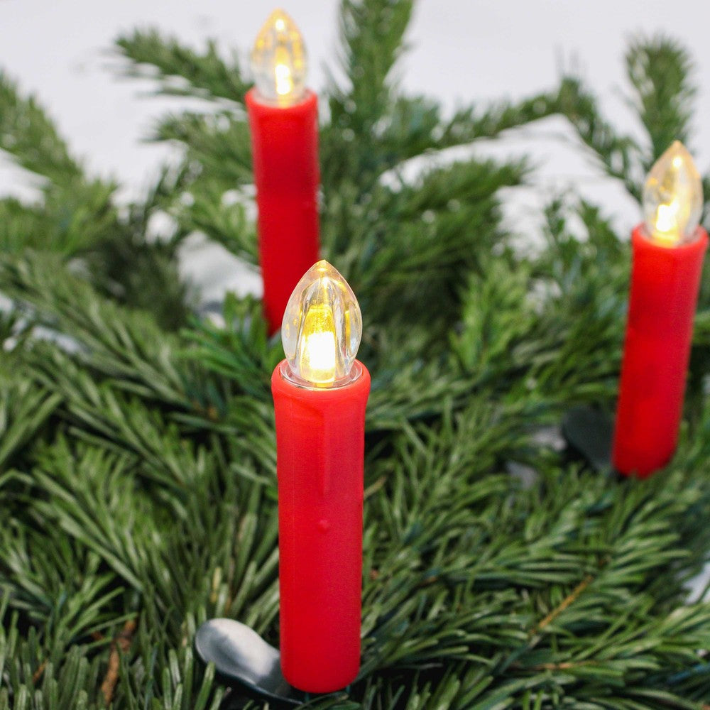10-pak LED julelys med fjernbetjening og timerfunktion - Batteridrevet, trådløs, til juletræ og andre dekorationer