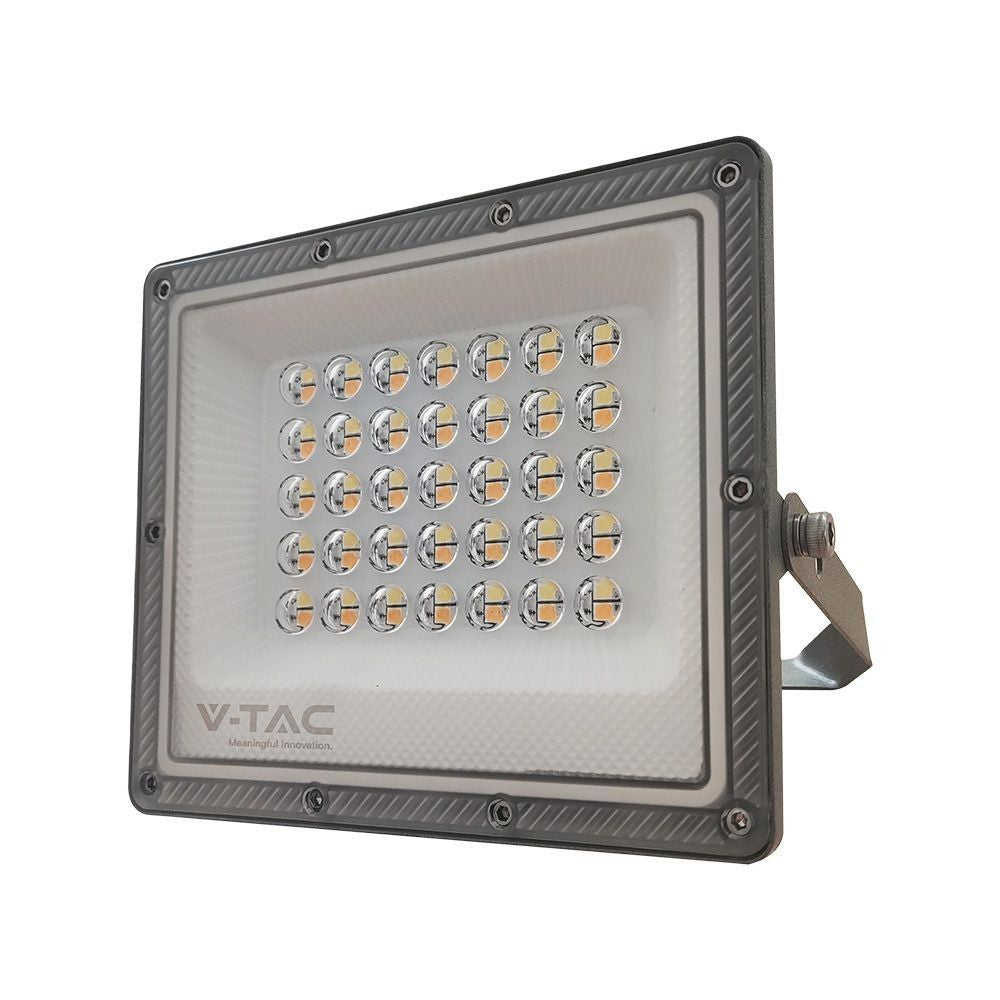V-Tac 30W LED projektør med CCT og 3 lyskulører til udendørs brug, arbejdslampe - 2350lm, RA80, IP65, 230V input