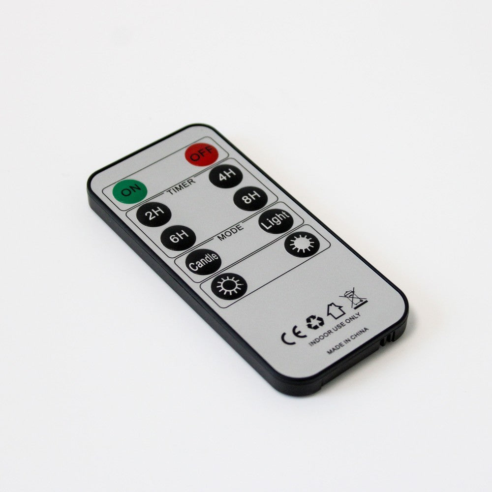 LED Bloklys med flammeeffekt, hvid, 10/12,5/15cm, fjernbetjening, timer, ægte stearin