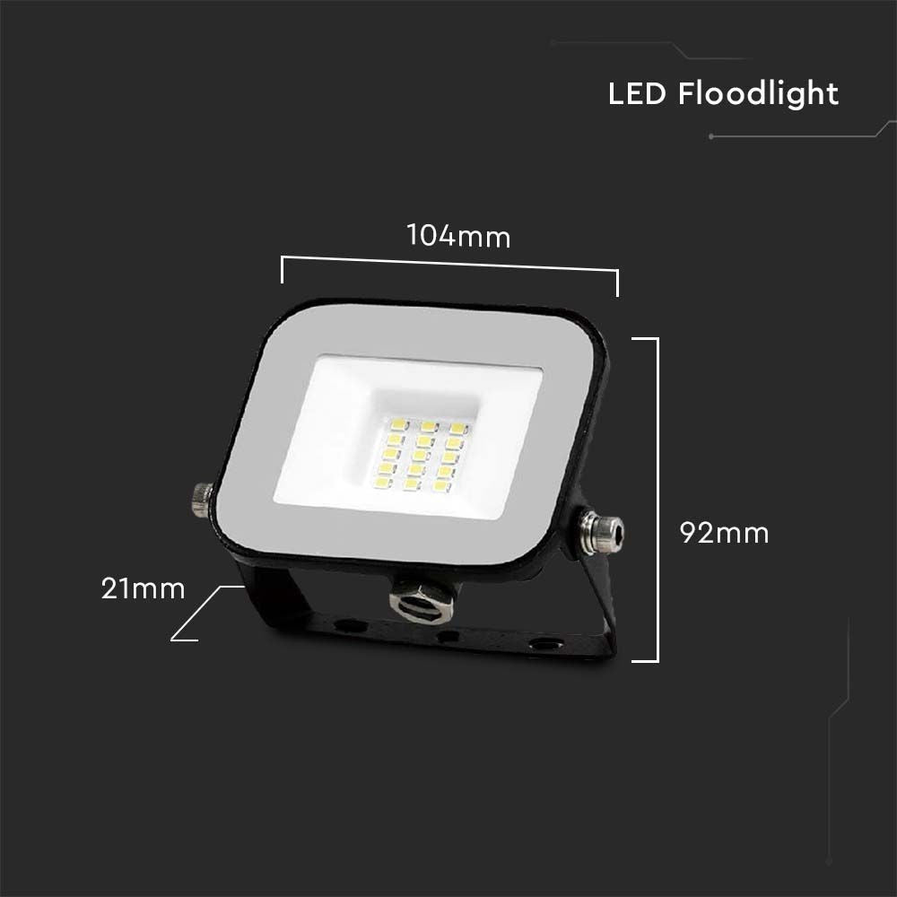 V-Tac 10W LED projektør - Samsung LED chip, arbejdslampe, udendørs, 735 lm, IP65