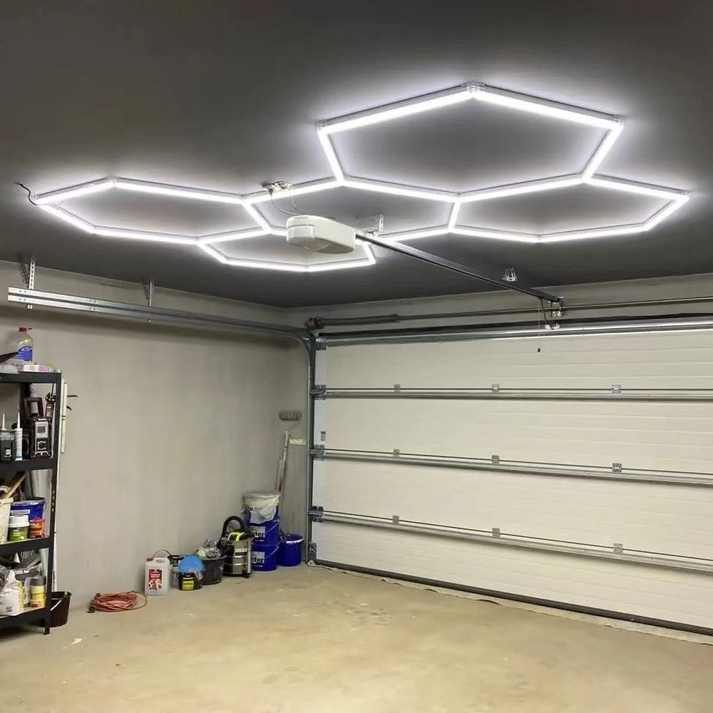 Hexagon LED 5 felter kompletsæt - RA95, 168W inkl. strømforsyning - Effekt: 168W, Input: 230V, 14250lm, Høj farvegengivelse (RA95)