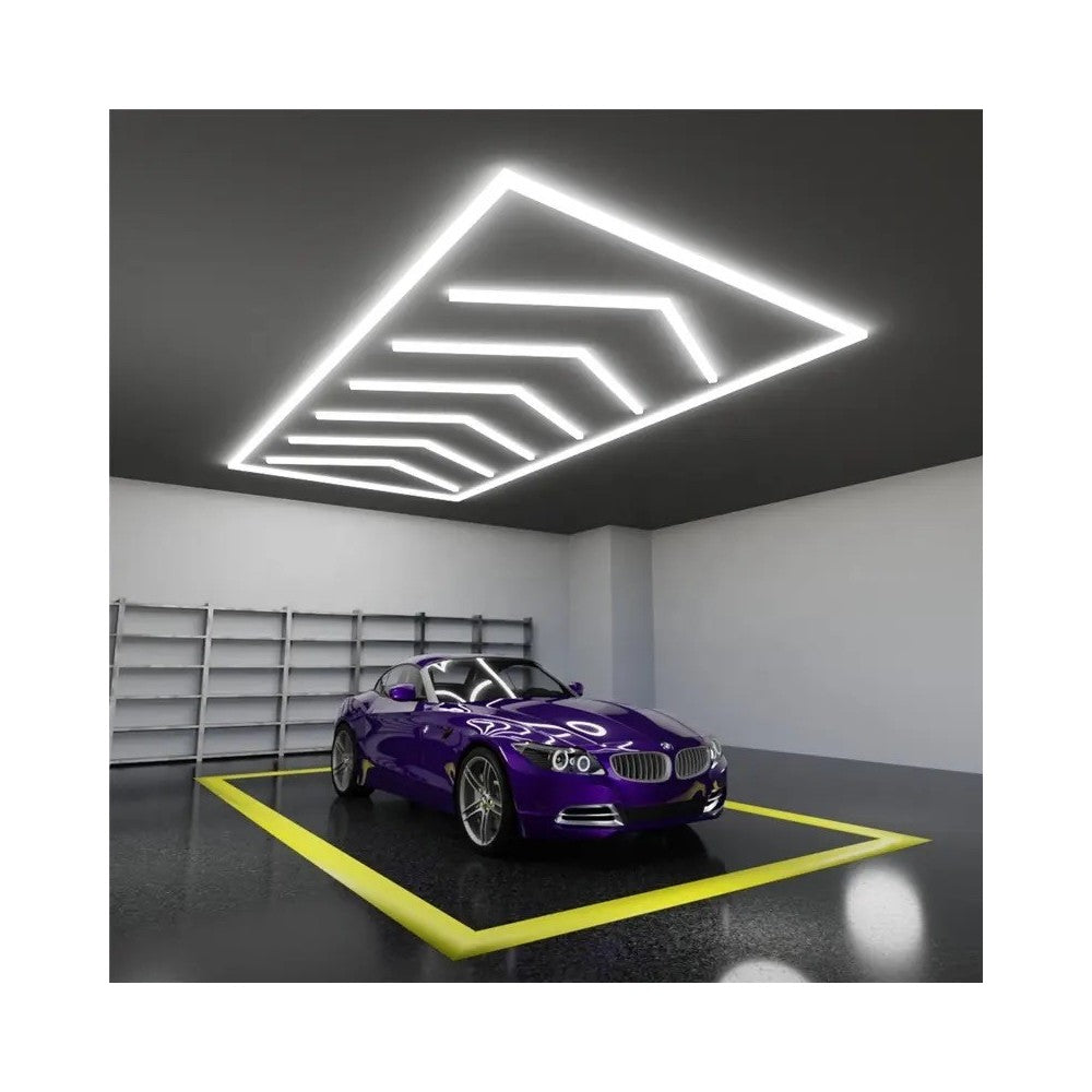 Komplet LED lysgitter med ramme og strømtilslutning - 384W, RA95, 230V, 38000lm