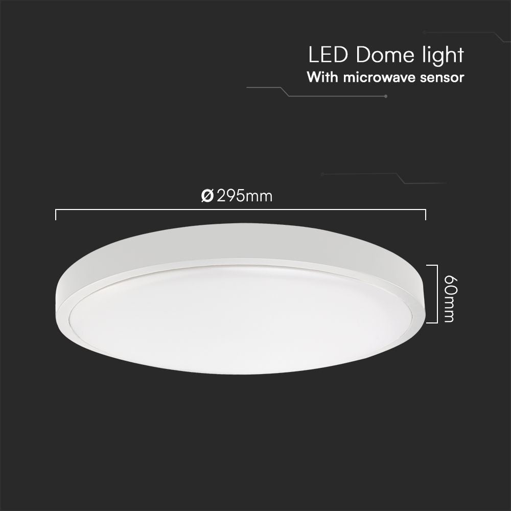 V-Tac 18W LED sensorlampe med Samsung LED chip og mikrobølge sensor