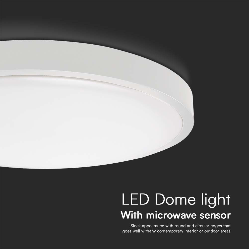 V-Tac 18W LED sensorlampe med Samsung LED chip og mikrobølge sensor