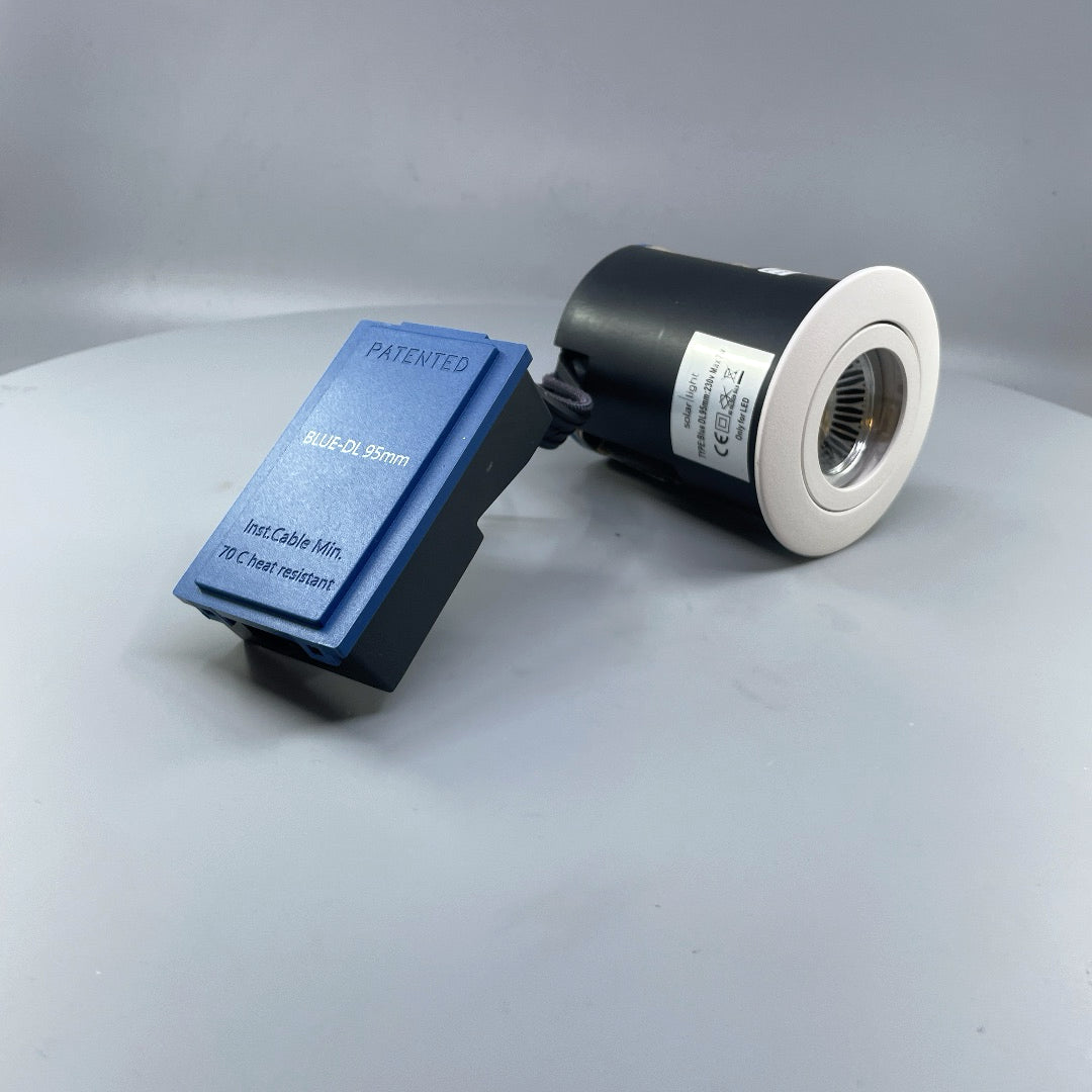 DAXTOR EXO BLUE 95 indbygningsspot inkl. GU10 LED, hvid, 6W, 3000K, dæmpbar (360° frame 22)