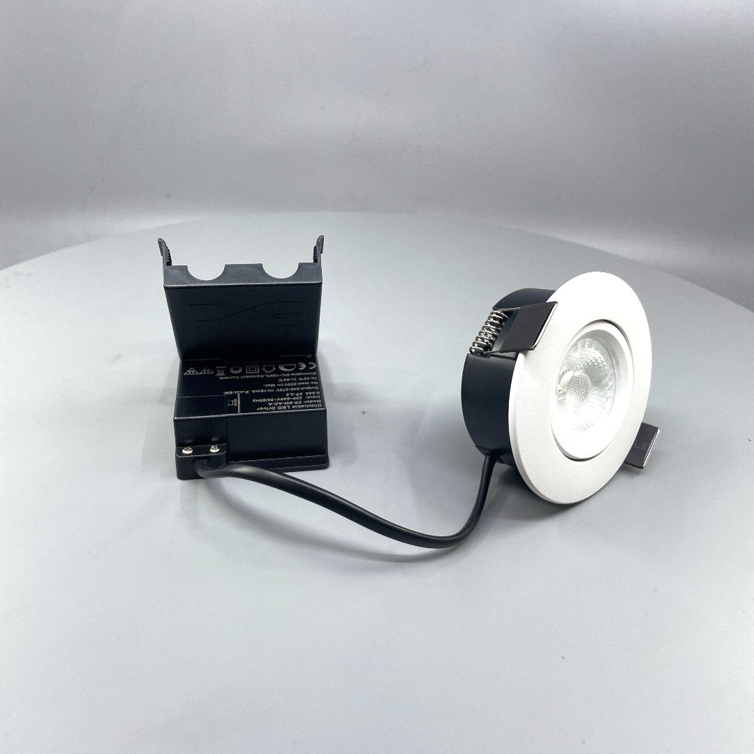 Daxtor EXO 30 Low Profile LED downlight 6W 3000K – mat hvid (360° frame 22)