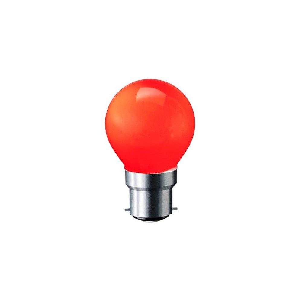 CARNI1.8 LED pære - 1,8W, rød, 230V, B22, erstatter 15W