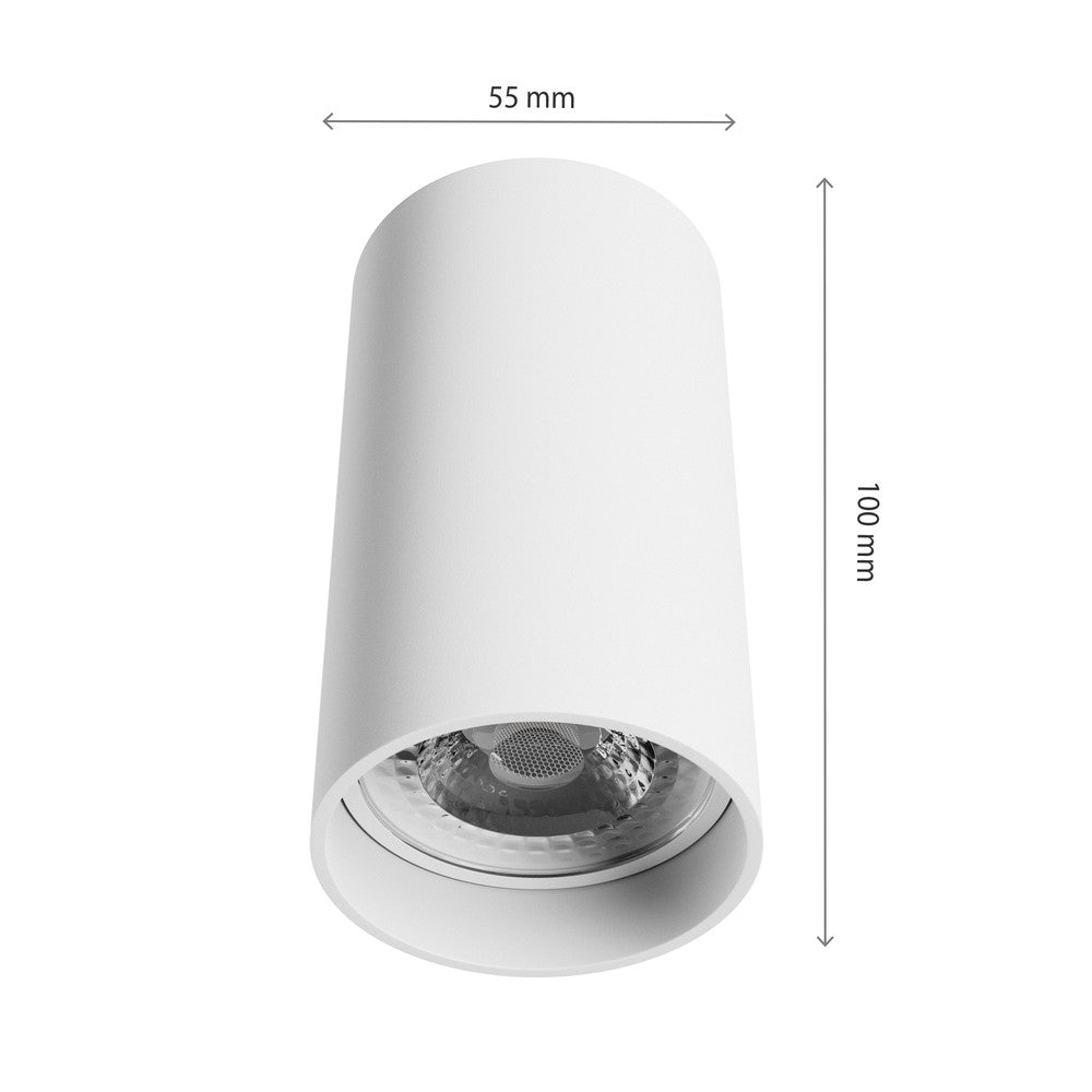 Chloe Variosa GU10 Overflademonteret Loftspot, Hvid, Rundt Design, 230V, IP20