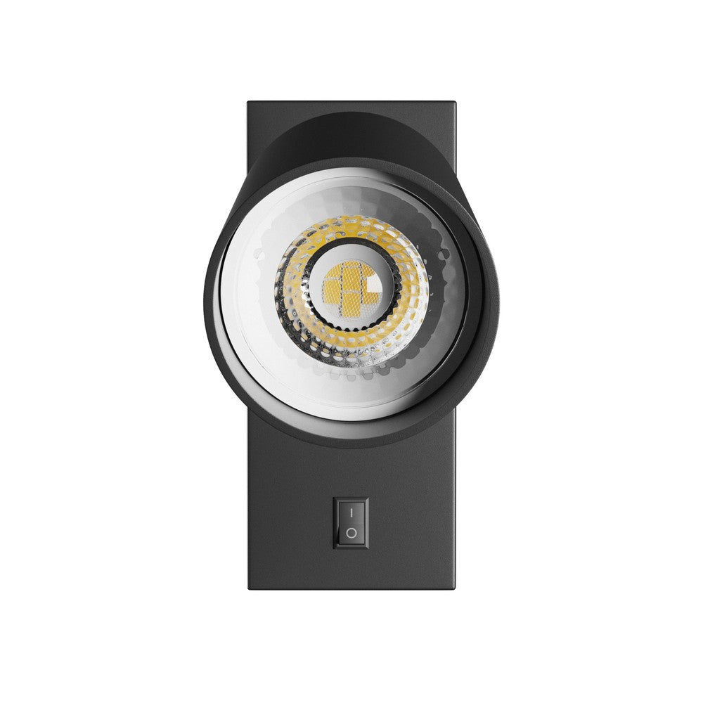 Squalla Variosa Flexi GU10 Væglampe Sort 230V IP20 55x100x410mm