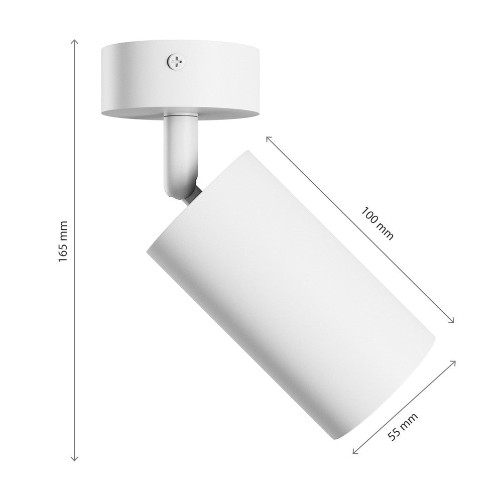 Squalla Variosa GU10 Væglampe Uden Lyskilde, Hvid, Rundt Design, 230V, IP20