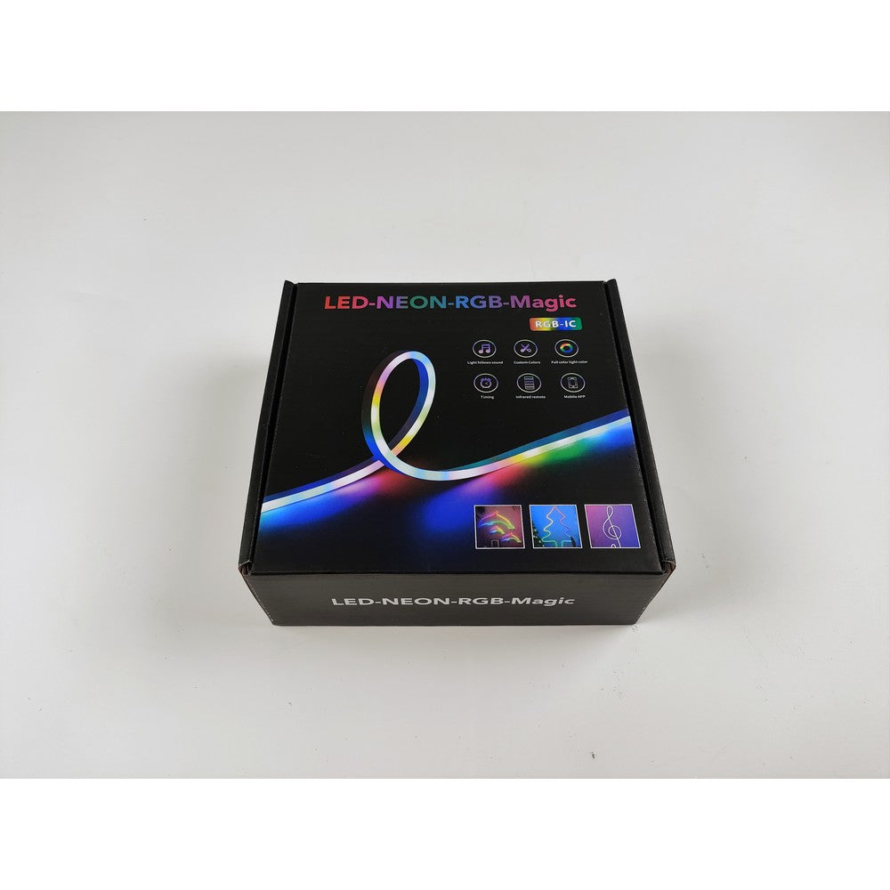 250cm RGBIC Neon Flex komplet sæt med Bluetooth app og fjernbetjening - inkl. montage og USB (3W, 5V)