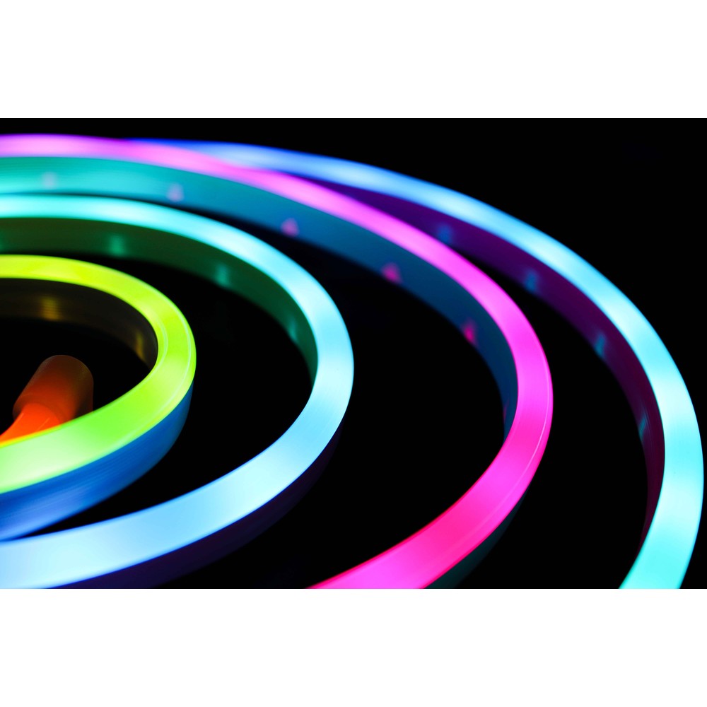 250cm RGBIC Neon Flex komplet sæt med Bluetooth app og fjernbetjening - inkl. montage og USB (3W, 5V)