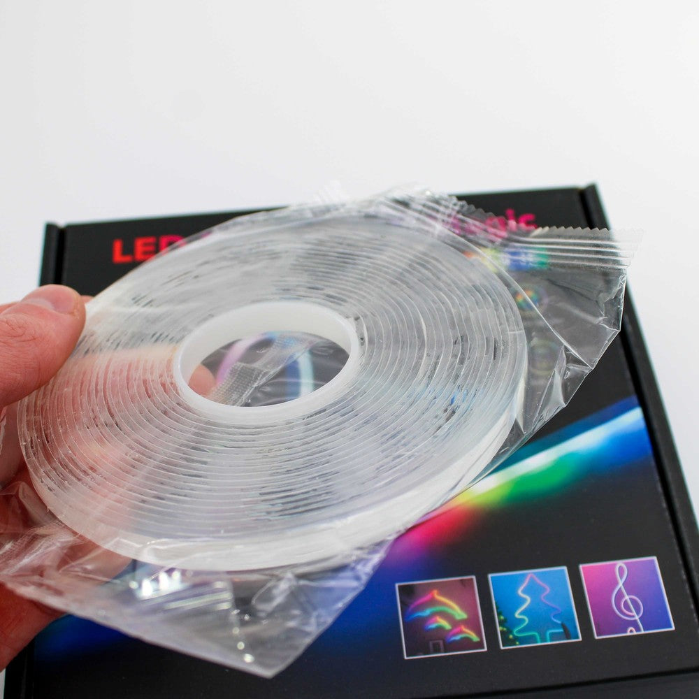 250cm RGBIC Neon Flex komplet sæt med Bluetooth app og fjernbetjening - inkl. montage og USB (3W, 5V)