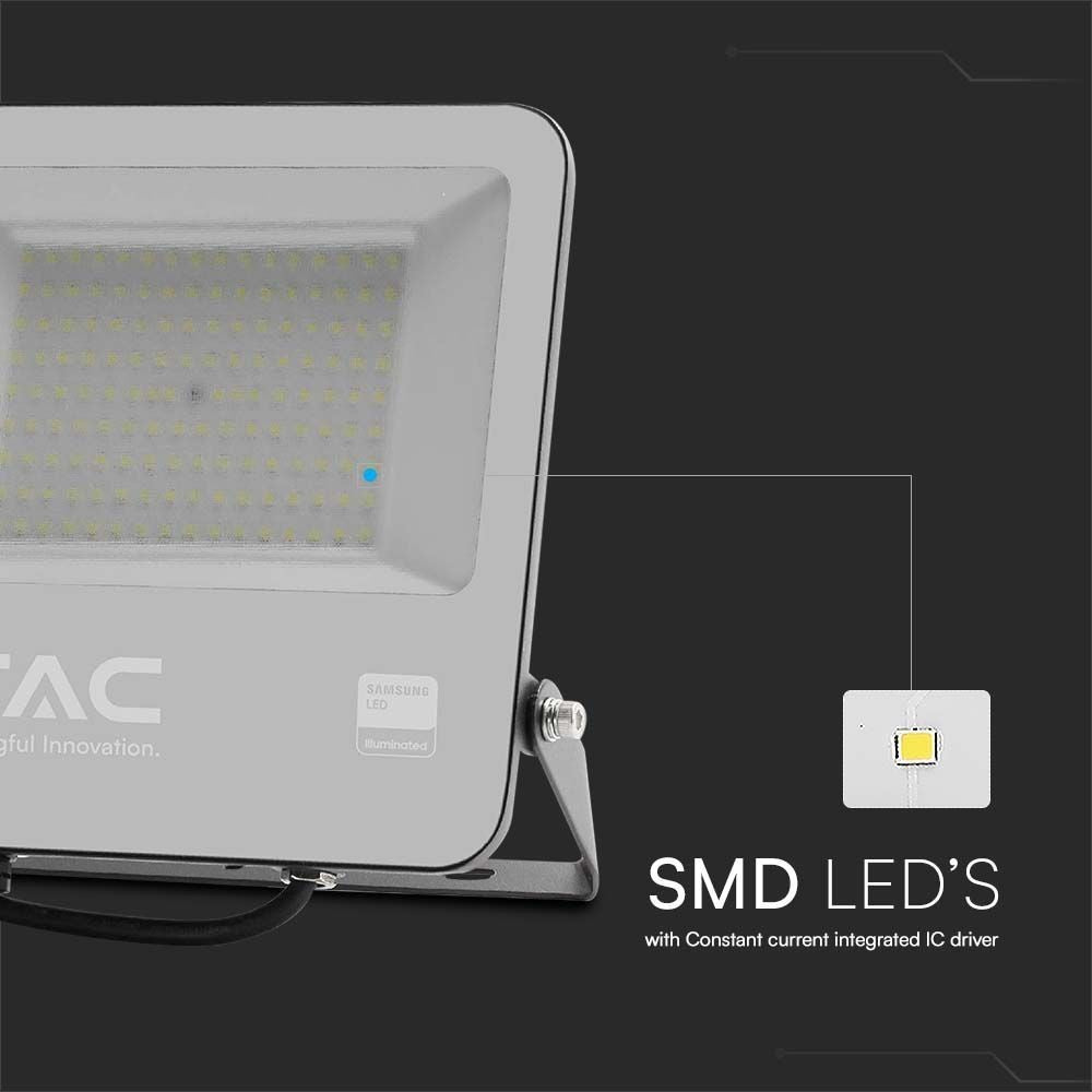 V-Tac 200W LED projektør, Samsung LED chip, 22960lm, IP65, udendørs brug