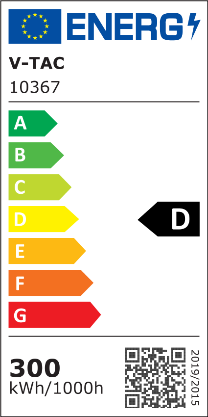 V-Tac 300W LED projektør, 135lm/W - Samsung LED chip, udendørs arbejdslampe, 1m ledning