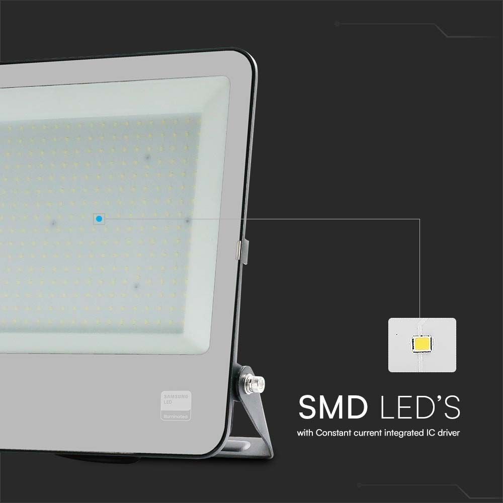V-Tac 300W LED projektør, 135lm/W - Samsung LED chip, udendørs arbejdslampe, 1m ledning