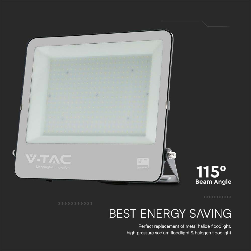 V-Tac 300W LED projektør, 135lm/W - Samsung LED chip, udendørs arbejdslampe, 1m ledning