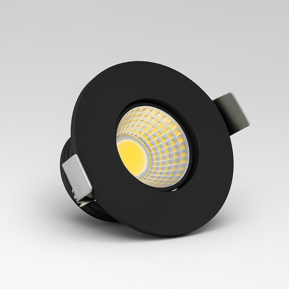 LEDlife Focu38 Sort Indbygningsmøbelspot Ø3,5 cm Hul, 2W 12V DC RA92, Erstatter 20W, 170lm