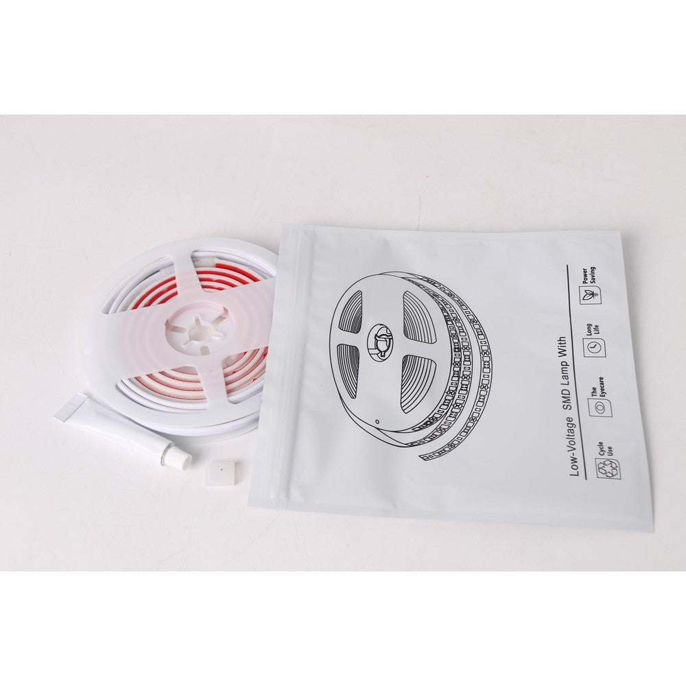 Vandtæt LED strip til badeværelse med 1400lm/m, 24V, 15W/meter, COB LED, RA80, IP68 - 2m ledning