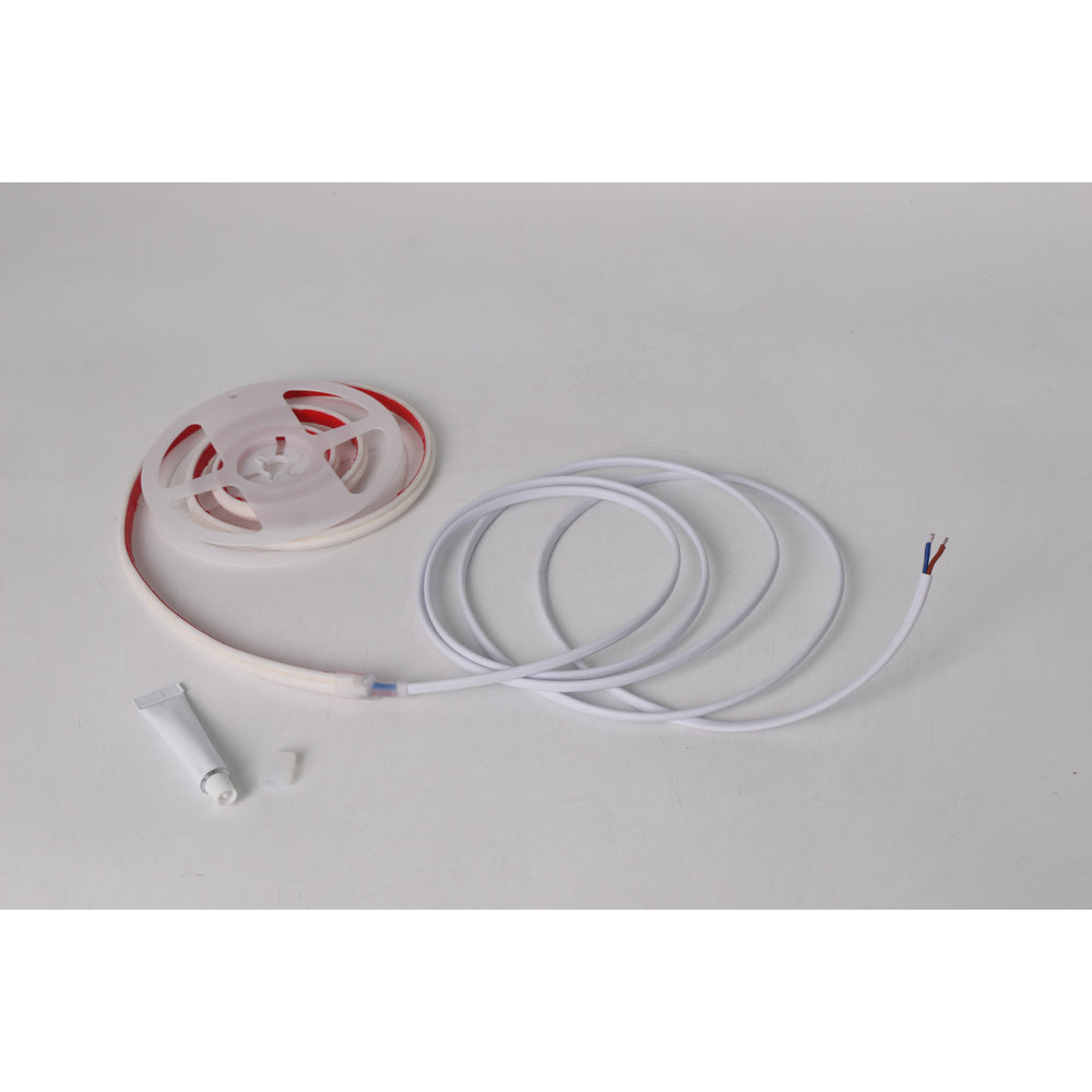 Vandtæt LED strip til badeværelse med 1400lm/m, 24V, 15W/meter, COB LED, RA80, IP68 - 2m ledning