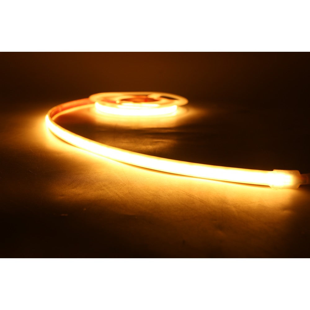 Vandtæt LED strip til badeværelse med 1400lm/m, 24V, 15W/meter, COB LED, RA80, IP68 - 2m ledning