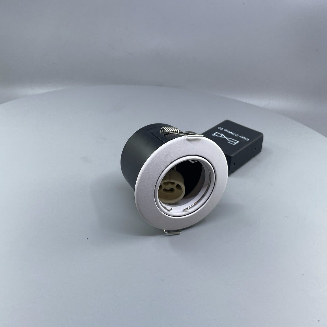 Daxtor Easy 2-Setup 63 GU10 indbygningsspot, hvid, kipbar, Ø88 mm (360° frame 23)