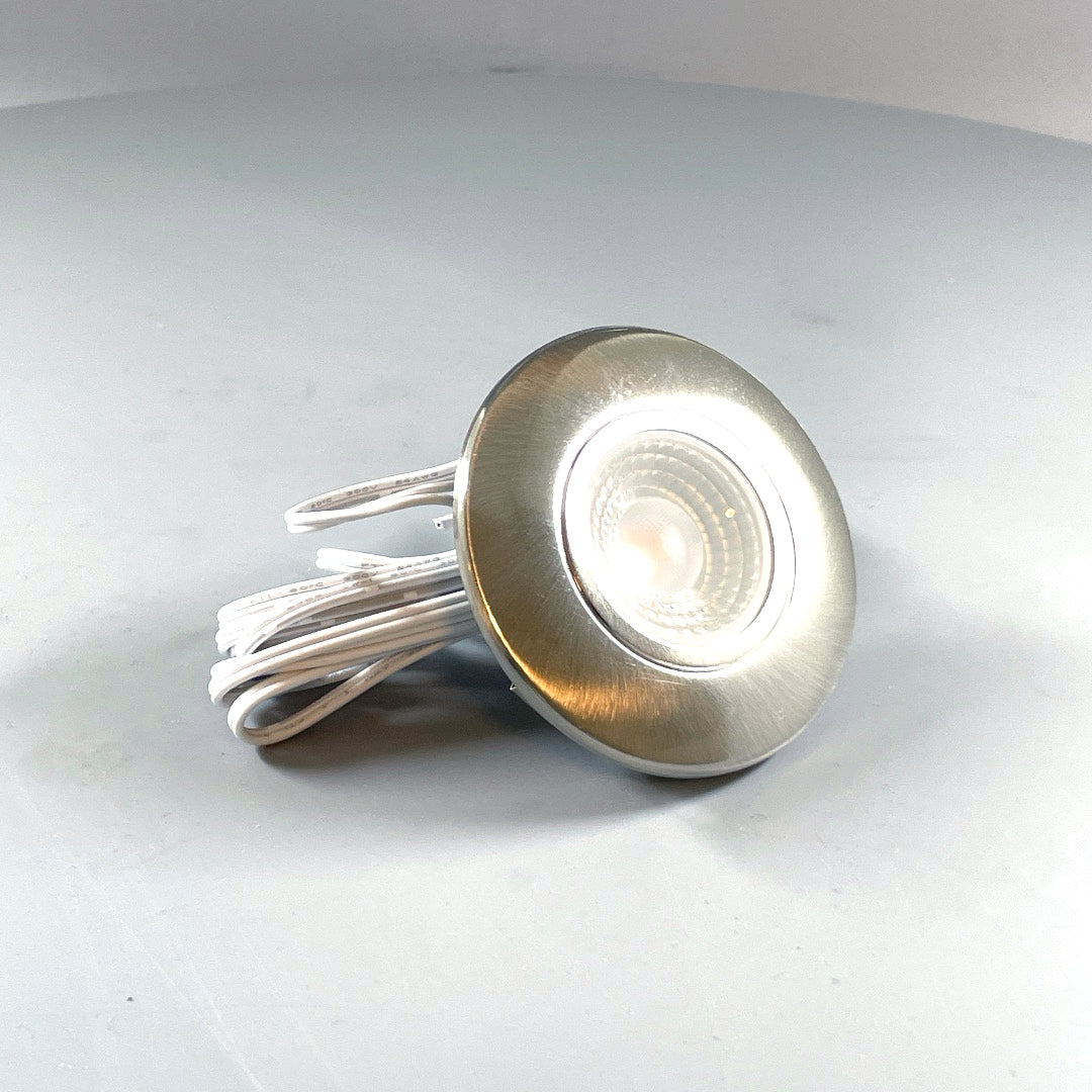 Daxtor Furniture DL 16 LED møbelspot 3W 2700K – satin nikkel (360° frame 23)
