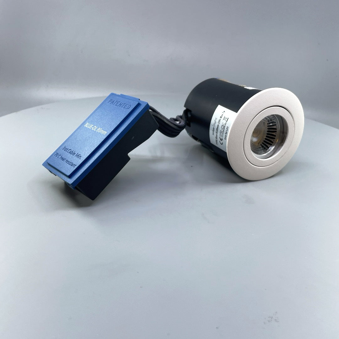 DAXTOR EXO BLUE 95 indbygningsspot inkl. GU10 LED, hvid, 6W, 3000K, dæmpbar (360° frame 23)