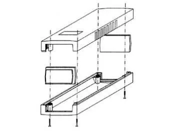 G413 plastkabinet - Grå, IP54 (150x80x30mm)