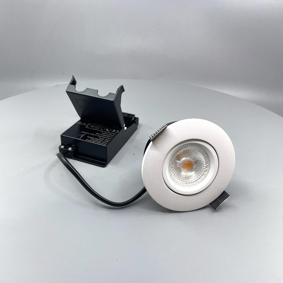 Daxtor EXO 30 Low Profile LED downlight 6W 3000K – mat hvid (360° frame 24)