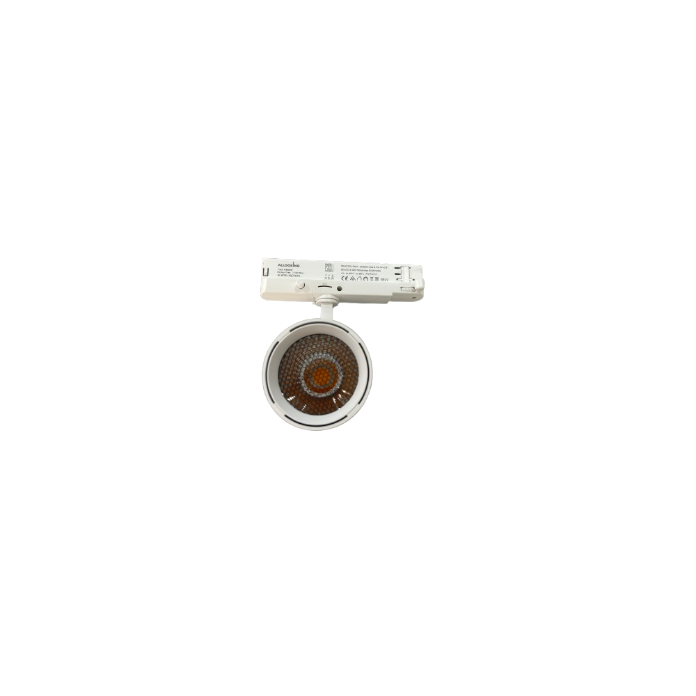 LEDlife hvid skinnespot 30W - Justerbar lysstyrke, RA90, inkl. bikubegitter, 3-faset