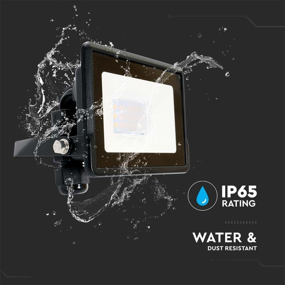 V-Tac 10W LED projektør med Samsung LED chip, arbejdslampe til udendørs brug, IP65, 735lm, RA80