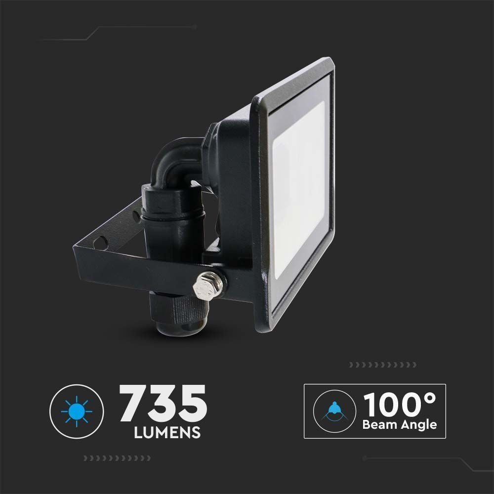 V-Tac 10W LED projektør med Samsung LED chip, arbejdslampe til udendørs brug, IP65, 735lm, RA80