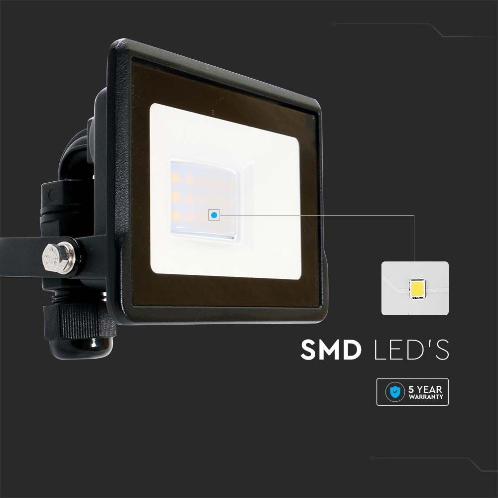V-Tac 10W LED projektør med Samsung LED chip, arbejdslampe til udendørs brug, IP65, 735lm, RA80