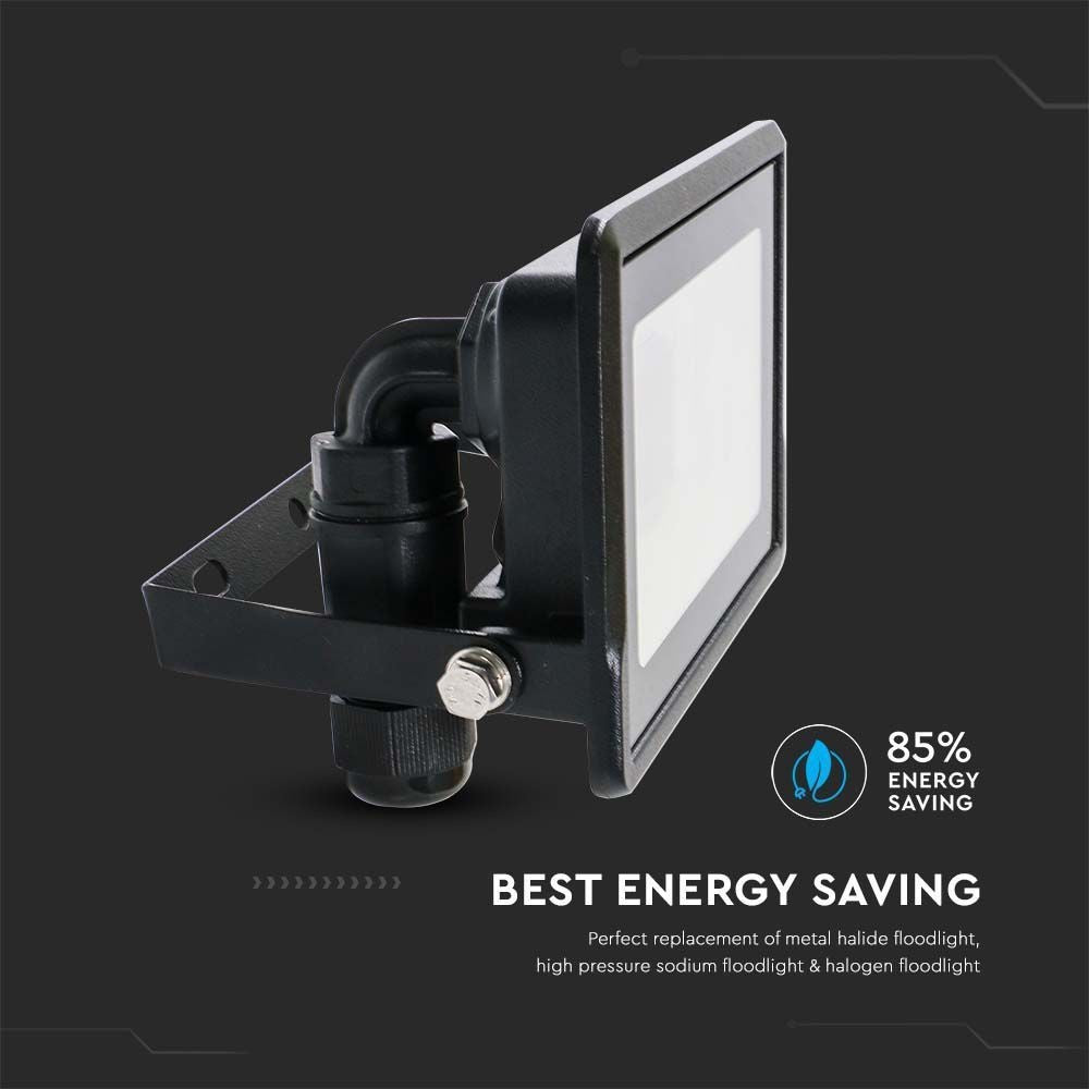 V-Tac 10W LED projektør med Samsung LED chip, arbejdslampe til udendørs brug, IP65, 735lm, RA80
