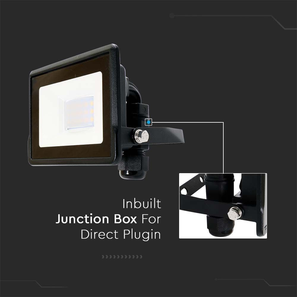 V-Tac 10W LED projektør med Samsung LED chip, arbejdslampe til udendørs brug, IP65, 735lm, RA80