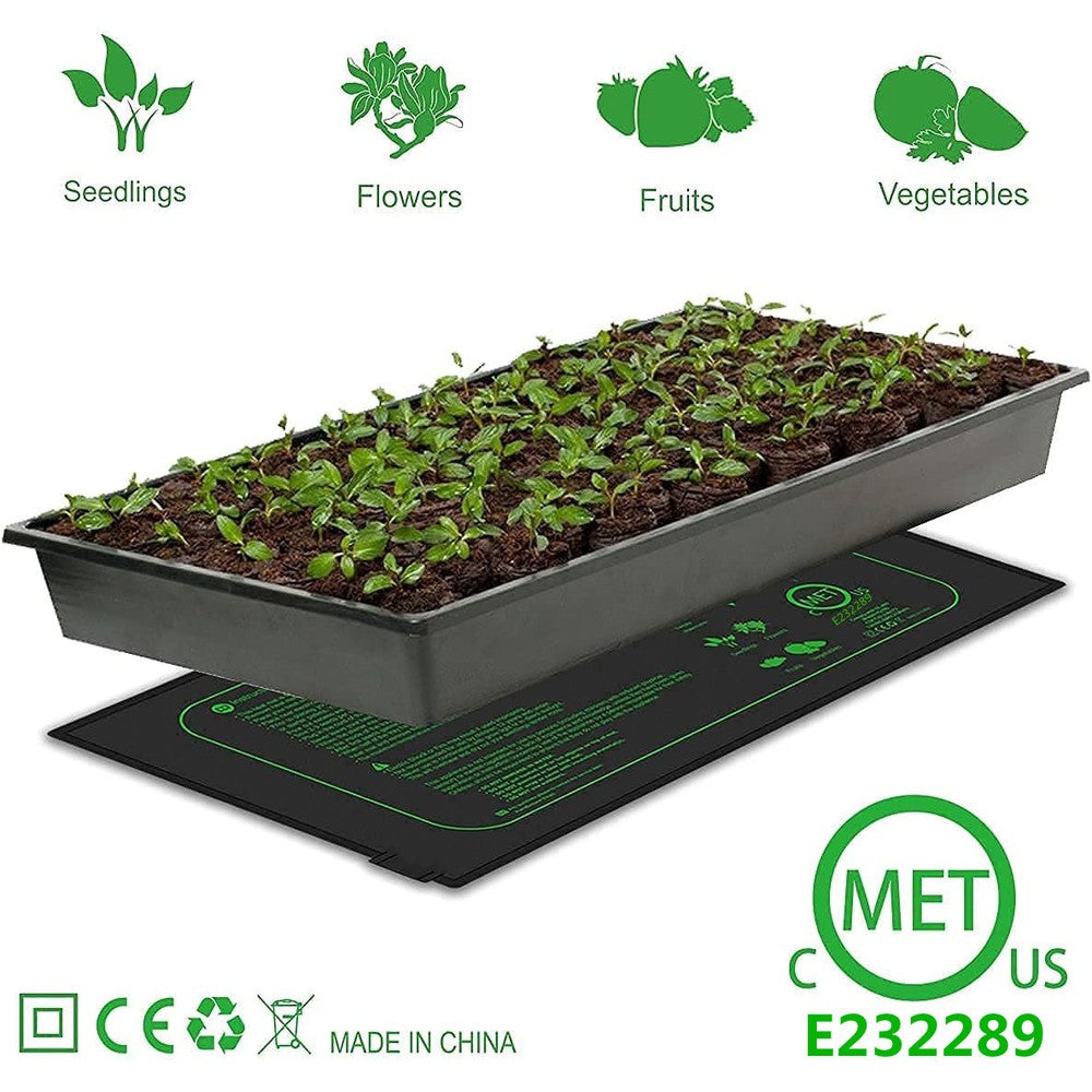 Varmemåtte til vindueskarm - 8W, forspiring af frø, 10 x 52,5 cm, 1,8m ledning, 45W effekt